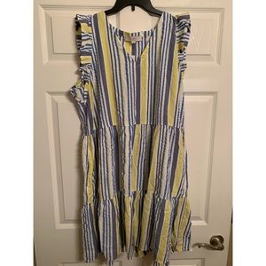 LOFT Linen Swing Dress